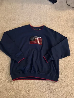 USA Sweatshirt Blue Size XL thumbnail 2