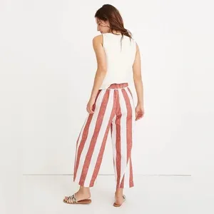 Madewell Huston Pull-On Crop Pants in Evelyn Stripe M thumbnail 5