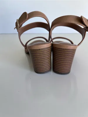 Style & Co. Ankle Strap Block Heel Sandal Tan Nude thumbnail 4