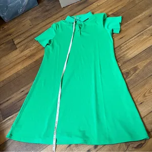 Outdoor Voices Birdie Polo Dress Kelly Green Large P1 thumbnail 8