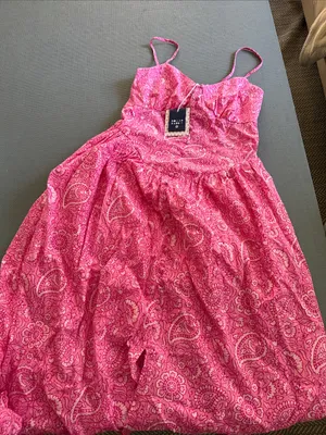 Roller Rabbit Women’s Pink Paisley Midi Dress - XS - NWT thumbnail 1