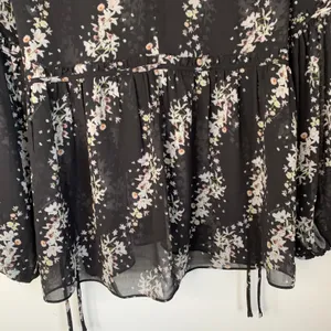 All Saints Eimar Cultivar Balloon Sleeve Sheer Floral Womens Top Size 4 Small thumbnail 11