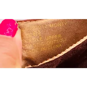 Aerosoles Monty Vintage Camel Y2K Boho suede mules slides heels shoes sz 6.5 thumbnail 5