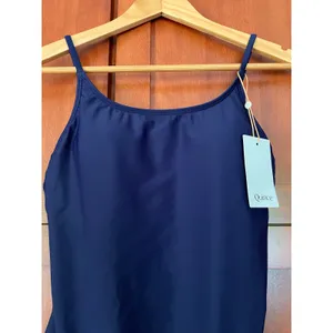 Quince Italian Cami One Piece Swimsuit Deep Navy Blue Size Medium NEW thumbnail 2
