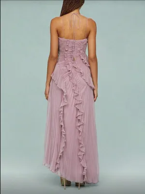 Dusty Pink Ruffle Dress thumbnail 6