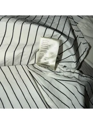 Free People We the Free After Hours Stripe Oversized 1/4 Button Down Top size xs thumbnail 8
