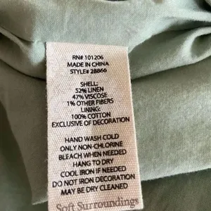 ✨Soft surroundings metallic striped linen blend elastic waist pants✨ thumbnail 8