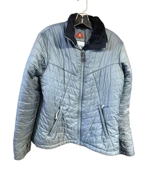 Columbia women's jacket with Omni-Heat thermal comfort Gray/Black Sz L thumbnail 1