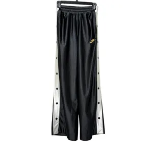 Nike Glam Dunk Popper Pants Black Satin Snap Side‎ Wide Leg XS CI9972-010 thumbnail 4