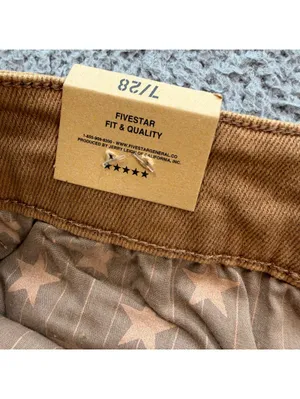 NWT FiveStar General Cargo Shorts Womens 7/28 Tan Brown Flex Side Pockets Mid thumbnail 8