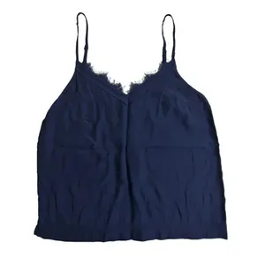 Abercrombie Lace Trim Cami Tank Top XS Blue Babydoll Fairy Grunge Whimsigoth Y2K thumbnail 3