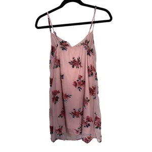 American Eagle XS Pink Floral Velvet Burnout Mesh Cami Tank Top Sheer Lined thumbnail 2