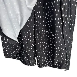 DACI Classic Fashion Collection Black White Polka Dot Square‎ Neck Mini Dress L thumbnail 4