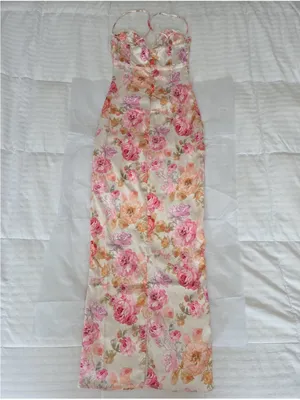 House of CB JOSEFINA Ivory Floral Maxi Dress thumbnail 9