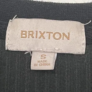 Brixton Sweater Womens Small Black Corduroy Crewneck Pullover Emo Goth Dark thumbnail 6