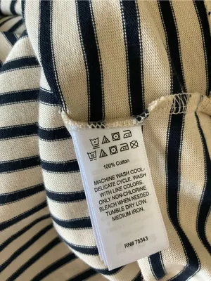 Sundry Striped‎ Crewneck Tee in Black and Cream-Small thumbnail 5