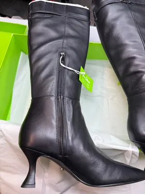 Sam Edelman Lyla Black Leather Knee High Boots- Size 9M thumbnail 2