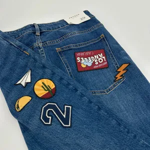 PacSun Retro Jeans Womens 29 Blue Denim Patches Mom High Rise New thumbnail 3
