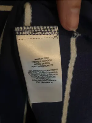 Ralph Lauren Blue & White Striped Maxi Dress with Red Logo, zipper detail-large thumbnail 6
