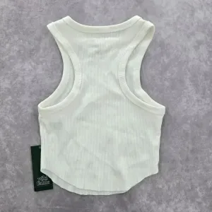 Wild‎ Fable White Ribbed Sleeveless Tank Top XXS thumbnail 2