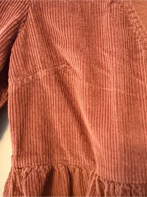 American Eagle brown corduroy wrap mini dress size small fall autumn preppy thumbnail 5