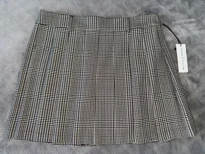 Maison D’amelie plaid brown /beige mini skirt size L thumbnail 3