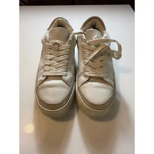 AllSaints Trish Leather Platform Sneakers Chalk White Women's Size 9 thumbnail 2