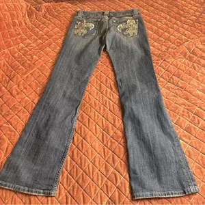 Vintage Miss Me Rhinestone Fleur-de-lis Jeans thumbnail 5