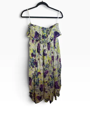 Torrid Challis Floral Strapless Tiered Ruffle Maxi Dress thumbnail 3