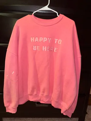 Sunkissed Coconut Oversized Graphic Sweatshirt Pink Size XL thumbnail 1