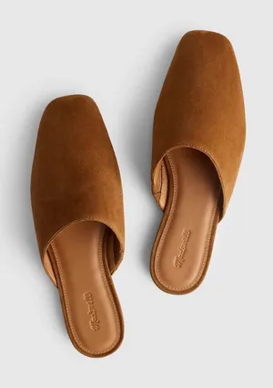 Madewell The Mylie Glove Mule in Glaze Walnut Brown Suede Size 6 thumbnail 1