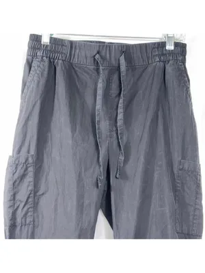 Old Navy Black Cargo Jogger Pants Women’s Medium Drawstring Elastic Waist Casual thumbnail 2