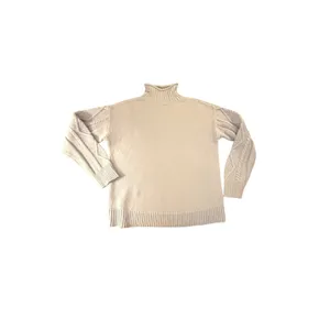 Haven Well Within Cable Knit Mock Neck Sweater Baby Blue S Cotton Blend thumbnail 8
