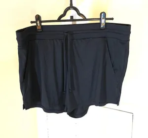 All In Motion NWOT Women's Black Tie Front Shorts Size XL thumbnail 1