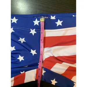 Tipsy Elves Leggings Womens Medium USA Flag Print Stretch Ski‎ Run Patriotic 4th thumbnail 9