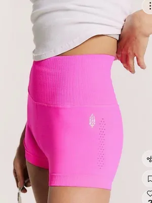 Free People Movement High-Waist Pink Women’s Seamless Active Shorts XS/S thumbnail 1