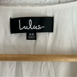 Lulus Something to See White Striped Ruffled Wrap Midi Dress XS thumbnail 5