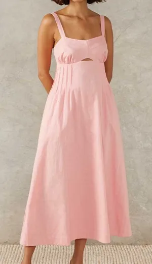 Anthropologie Mon Renn Sunlight Midi Dress in Blush Pink - XS - NWT thumbnail 1