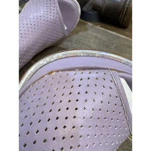 Vero Cuoio Lavender Perforated Peep Toe Heeled Bootie Size‎ 37 US 6.5 thumbnail 12