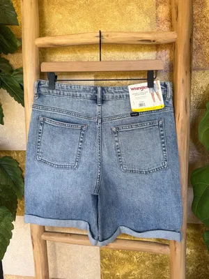 NEW Wrangler Women’s High Rise Rolled Hem Light Blue Denim Jorts/Shorts, Size 6 thumbnail 8