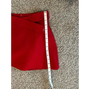 Zara Crisscross Button Mini Skort - Red thumbnail 6