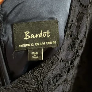 Bardot Fiona Lace Trumpet Midi Dress , Cocktail Sheath Flounce Sleeveless Navy thumbnail 6