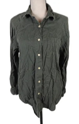 Womens Universal Thread Button Down Shirt Green Size XS thumbnail 1
