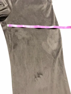 Skims Wide Leg Chocolate Brown Velour Pants Size Large thumbnail 9