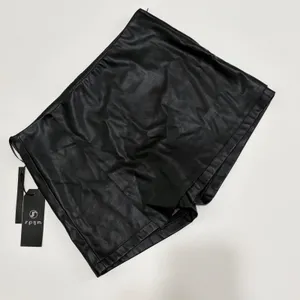 SPYM Faux Leather Skort XL Black Asymmetrical Wrap Front High Waisted Mini thumbnail 2