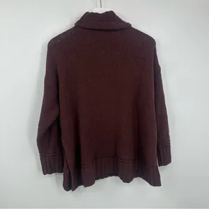 Aerie Maroon Turtleneck Sweater Size Small Boho Fall Cozy thumbnail 5