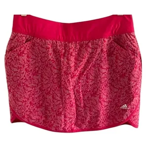 Adidas Pink Print Golf Tennis Pickleball Skort Pockets Small NWT thumbnail 1