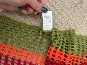 Rainbow crochet poncho shirt Multiple thumbnail 6