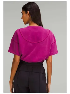 Lululemon Softstreme Gathered T-Shirt Women's 10 Magenta Purple thumbnail 8