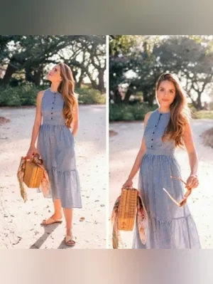 Gal meets Glam Ardith gingham dress thumbnail 2